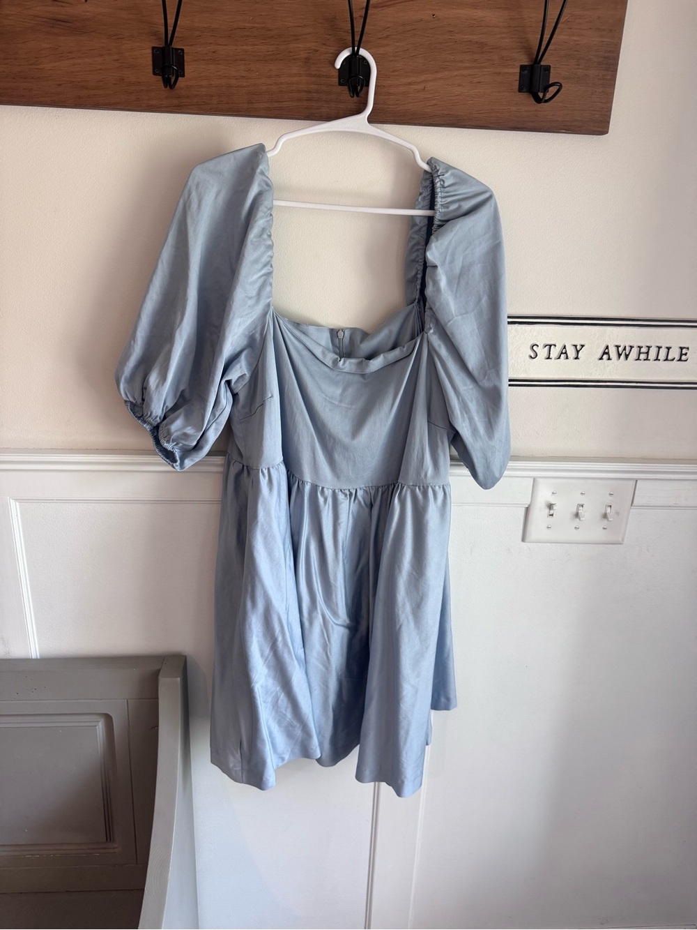 Smash + Tess Powder Blue V-Neck Romper